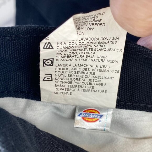 Dickies Mens Work Pants Size 42x32 Straight Leg Relaxed Black Classic Workwear - Picture 8 of 11